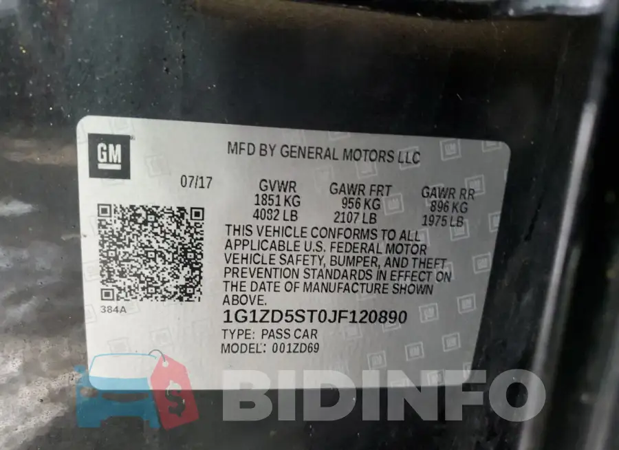 1G1ZD5ST0JF120890 Photo# 12
