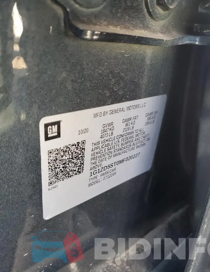 1G1ZD5ST0MF020227 Photo# 12