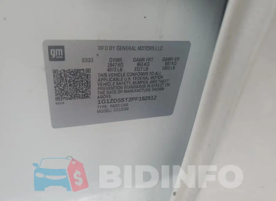 1G1ZD5ST2PF182512 Photo# 13