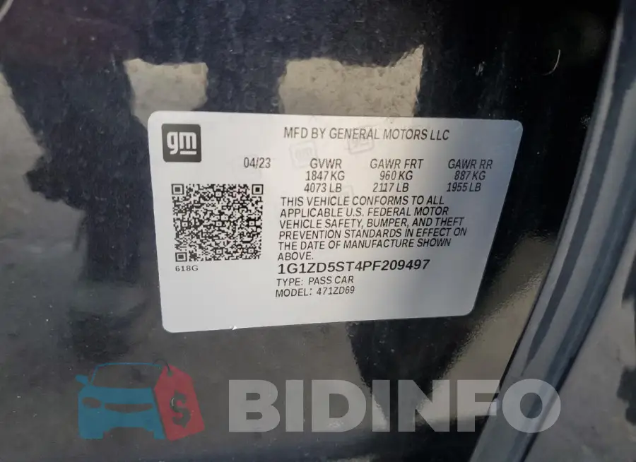 1G1ZD5ST4PF209497 Photo# 12