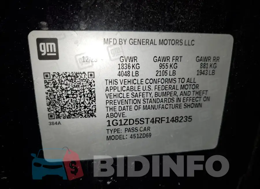 1G1ZD5ST4RF148235 Photo# 12