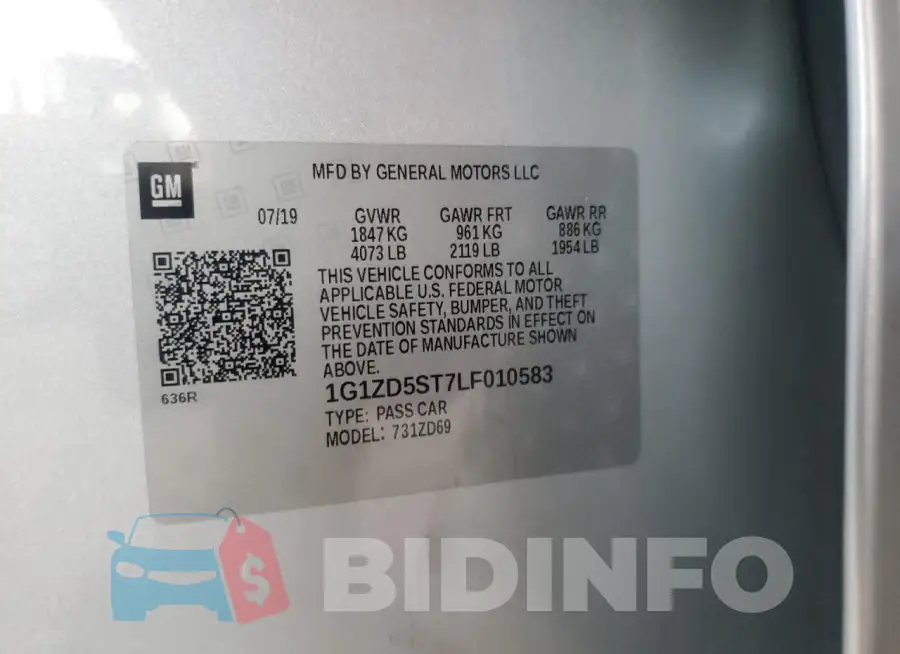 1G1ZD5ST7LF010583 Photo# 12