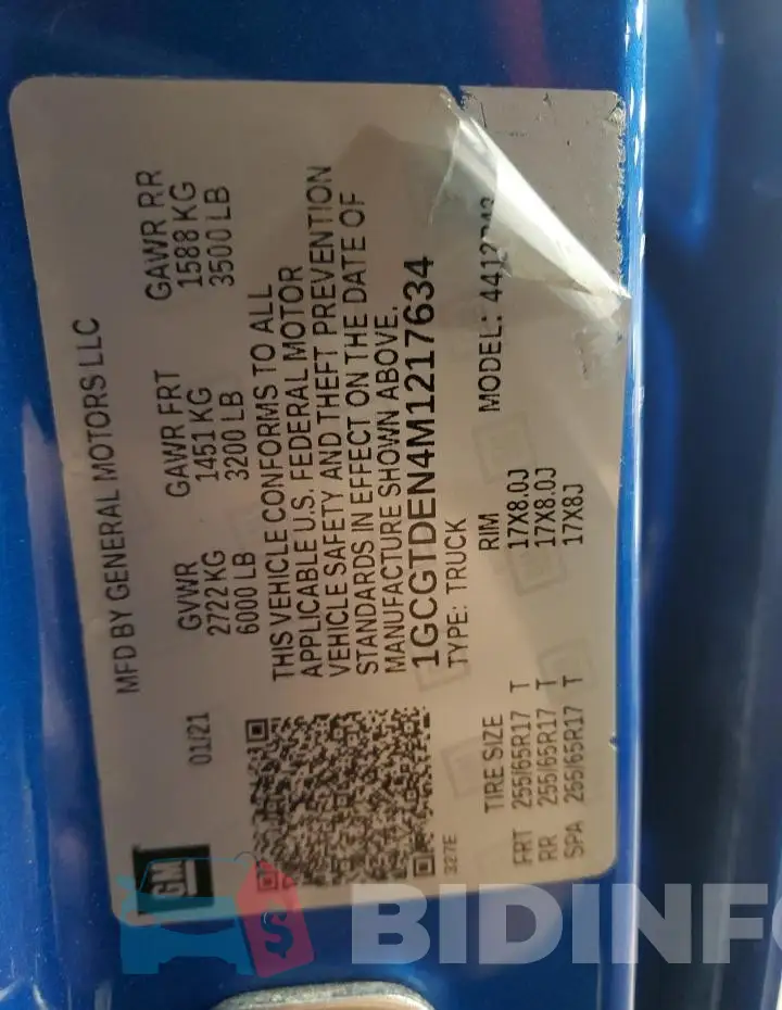 1GCGTDEN4M1217634 Photo# 12