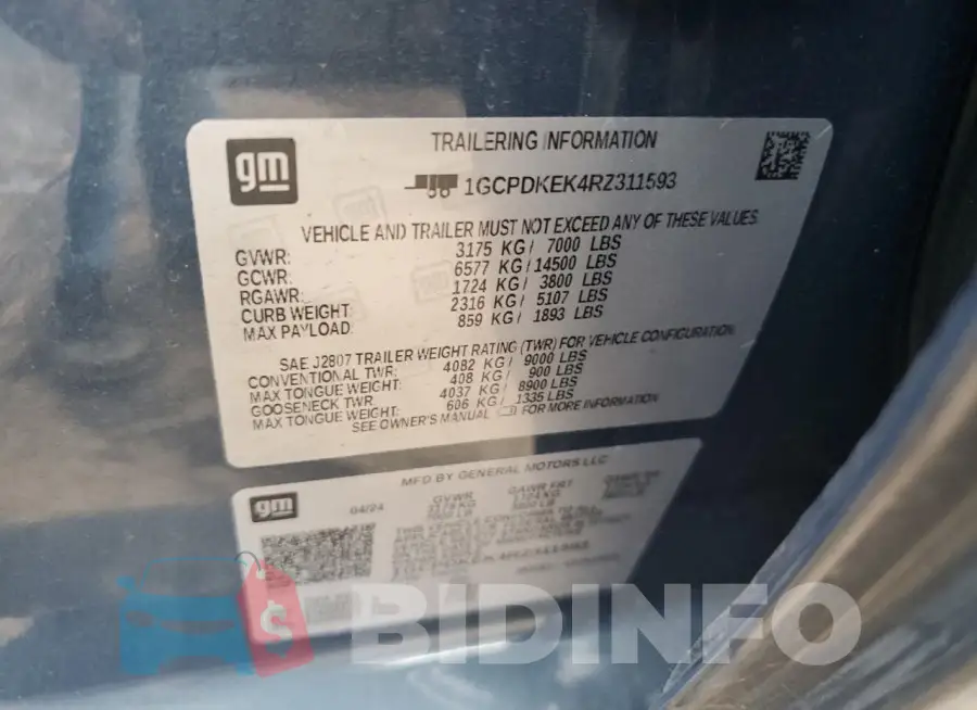 1GCPDKEK4RZ311593 Photo# 12