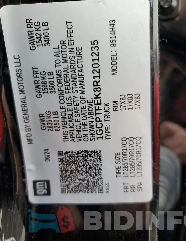 1GCPTFEK8R1201235 Photo# 12