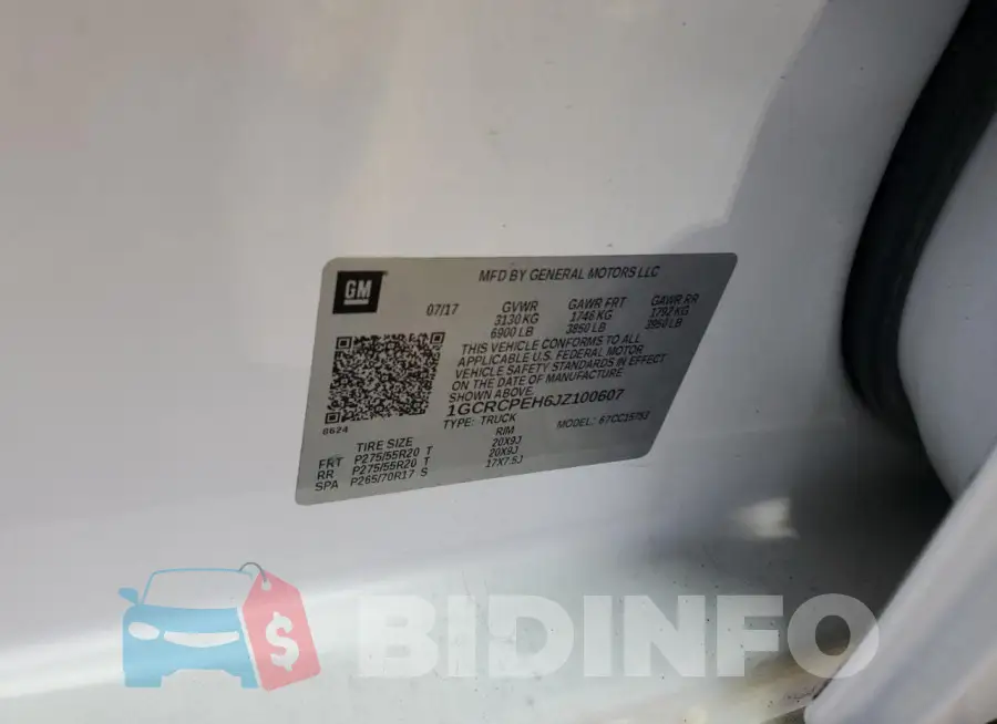 1GCRCPEH6JZ100607 Photo# 12