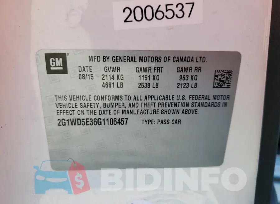 2G1WD5E36G1106457 Photo# 12