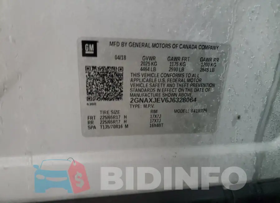 2GNAXJEV6J6328064 Photo# 13
