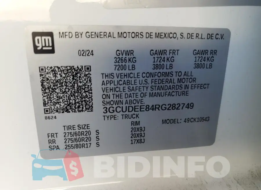 3GCUDEE84RG282749 Photo# 13