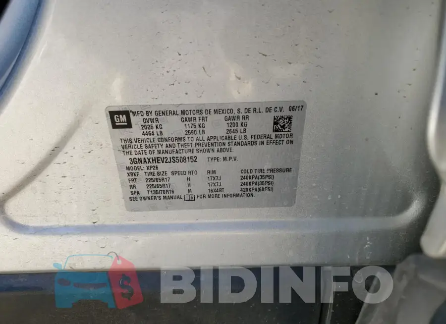 3GNAXHEV2JS508152 Photo# 13