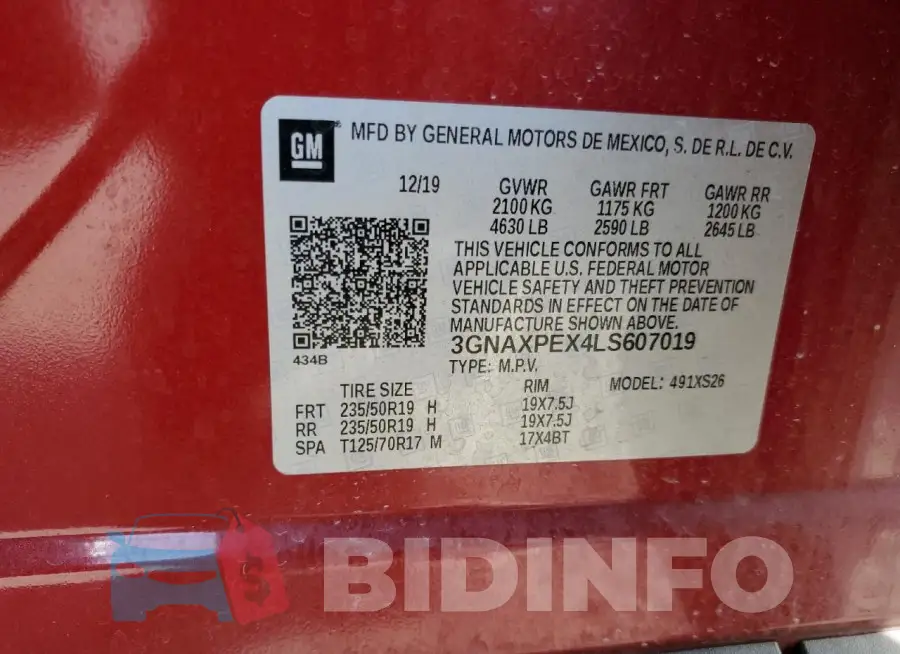 3GNAXPEX4LS607019 Photo# 13