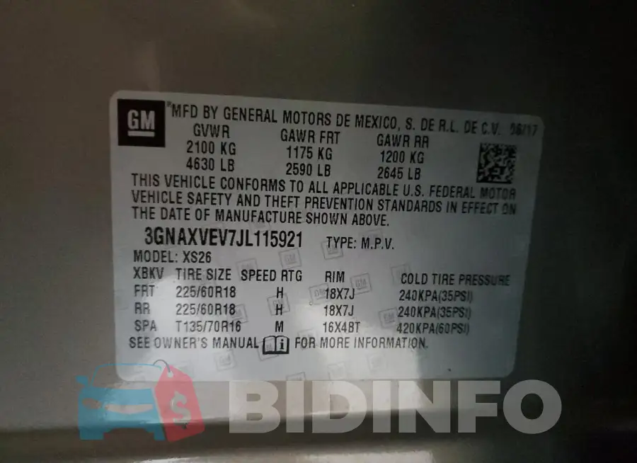 3GNAXVEV7JL115921 Photo# 13