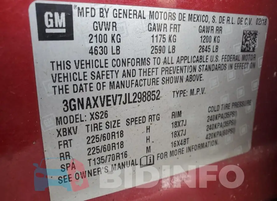 3GNAXVEV7JL298852 Photo# 12
