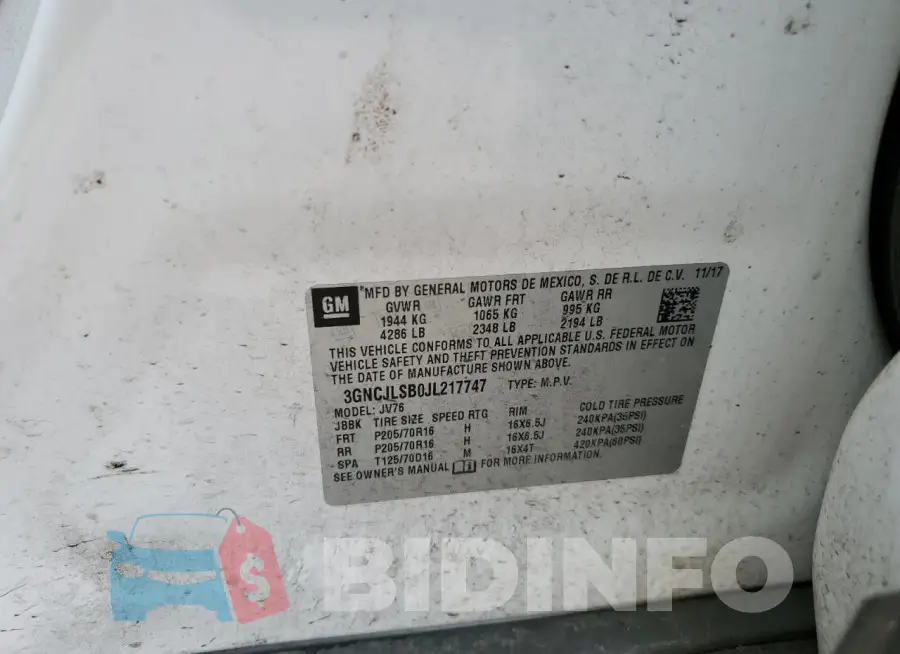 3GNCJLSB0JL217747 Photo# 13