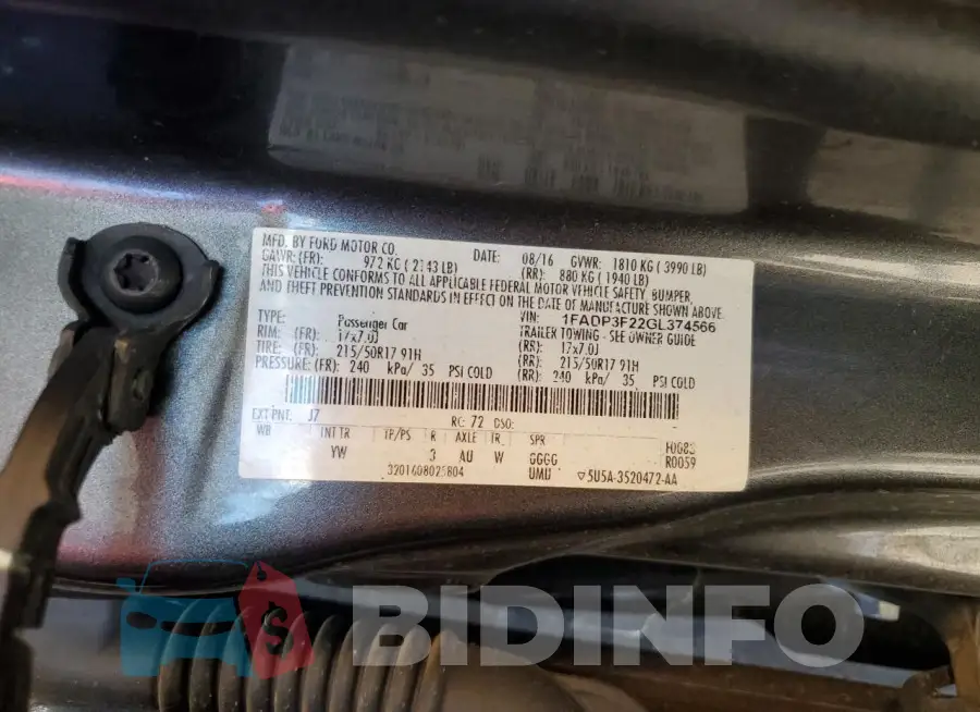 1FADP3F22GL374566 Photo# 13