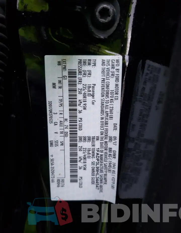 1FADP3L99HL344547 Photo# 12