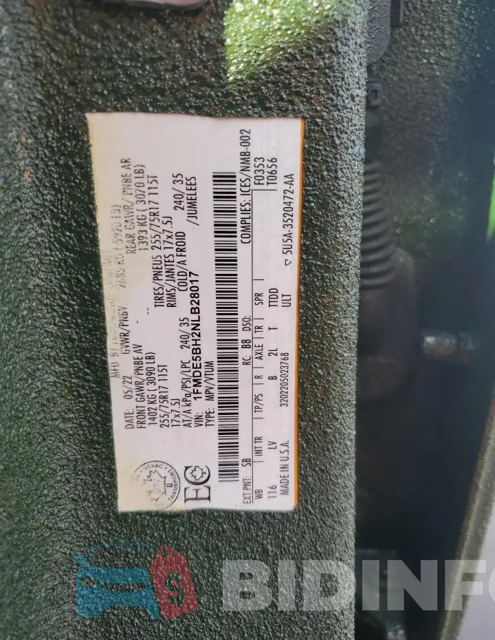 1FMDE5BH2NLB28017 Photo# 13