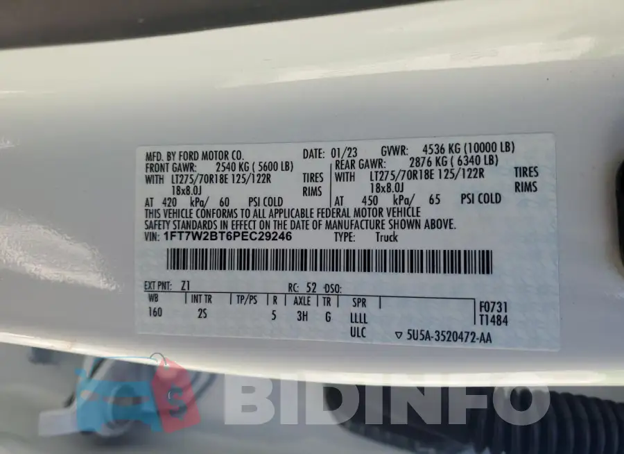 1FT7W2BT6PEC29246 Photo# 12