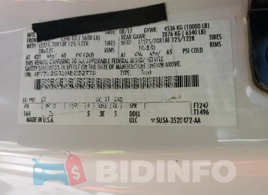 1FT7X2B62HEE52778 Photo# 12