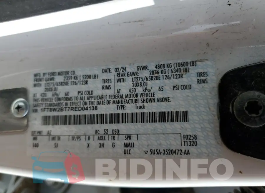 1FT8W2BT7RED04138 Photo# 12
