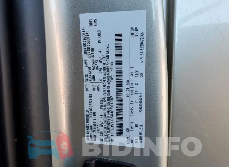 1FTEW1C54JFE01387 Photo# 13