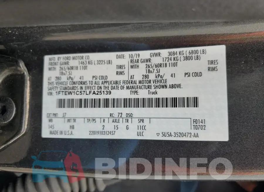1FTEW1C57LFA25139 Photo# 13