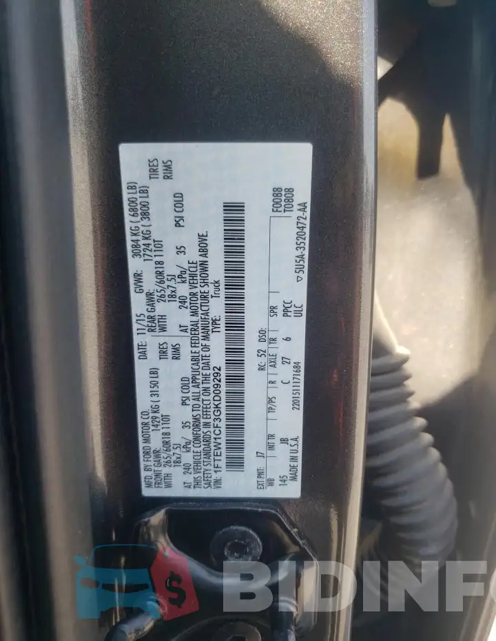 1FTEW1CF3GKD09292 Photo# 12