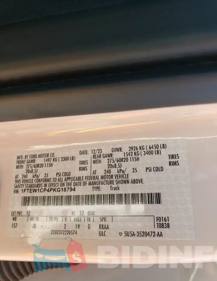 1FTEW1CP4PKG18794 Photo# 12