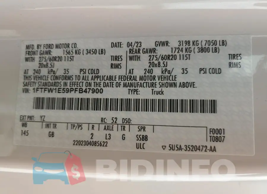 1FTFW1E59PFB47900 Photo# 12