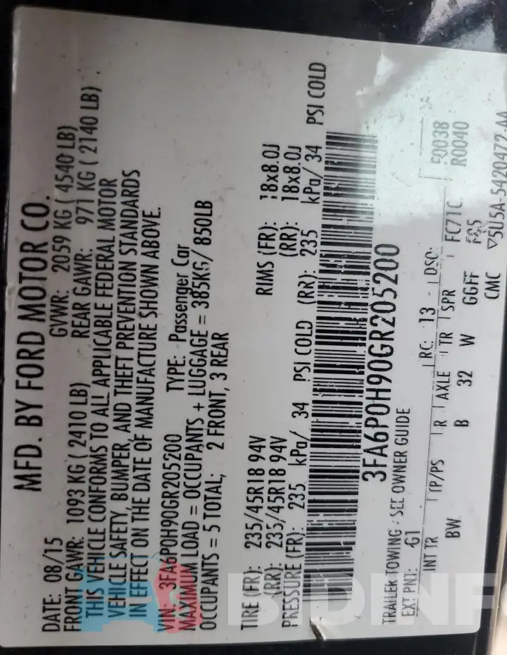 3FA6P0H90GR205200 Photo# 12
