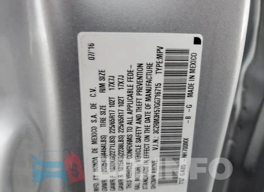 3CZRM3H57GG716715 Photo# 13