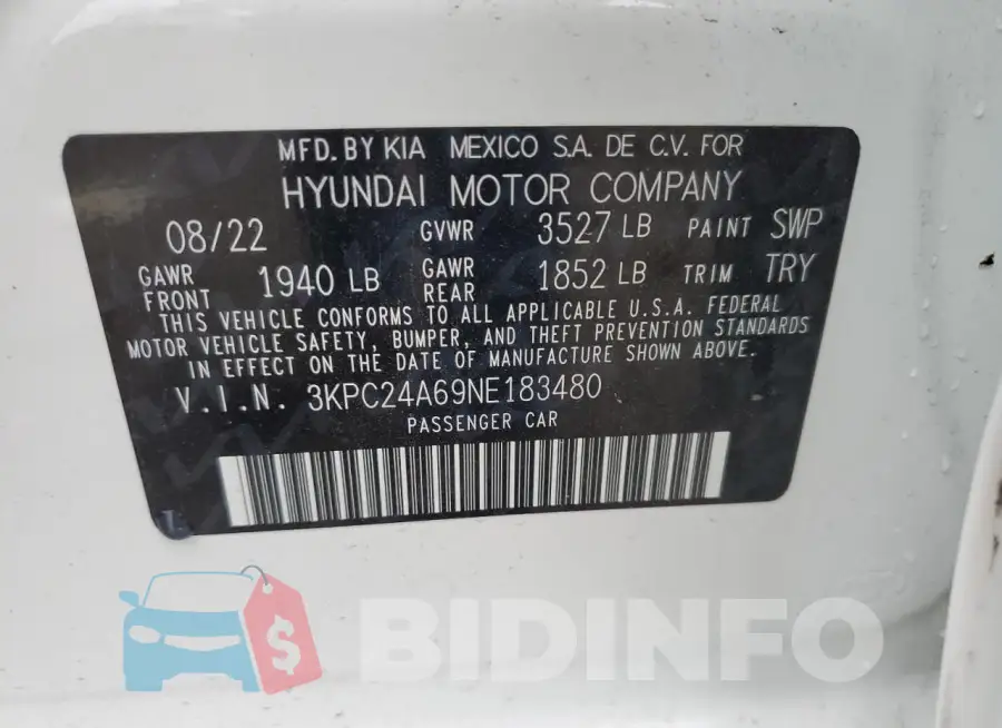 3KPC24A69NE183480 Photo# 12