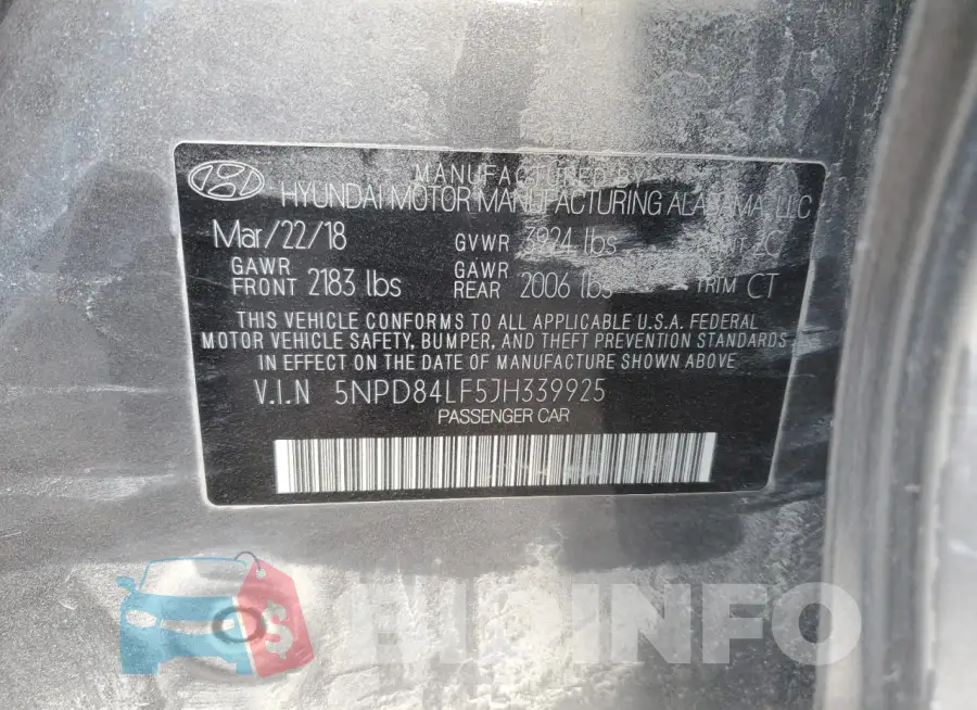 5NPD84LF5JH339925 Photo# 12