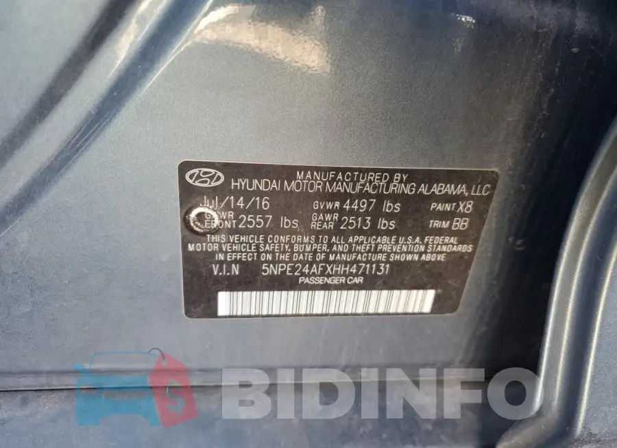 5NPE24AFXHH471131 Photo# 12