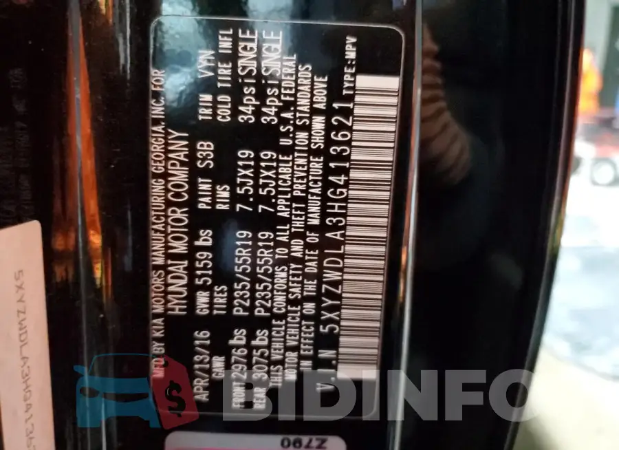 5XYZWDLA3HG413621 Photo# 14