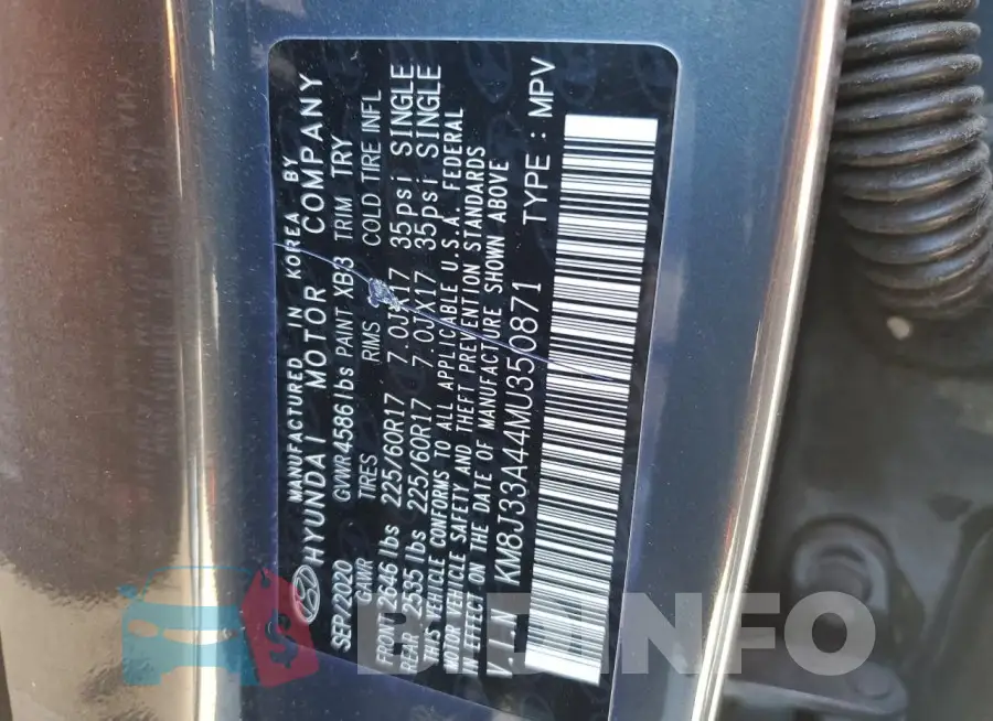 KM8J33A44MU350871 Photo# 13