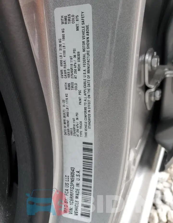 1C6RRFFG3PN590543 Photo# 13