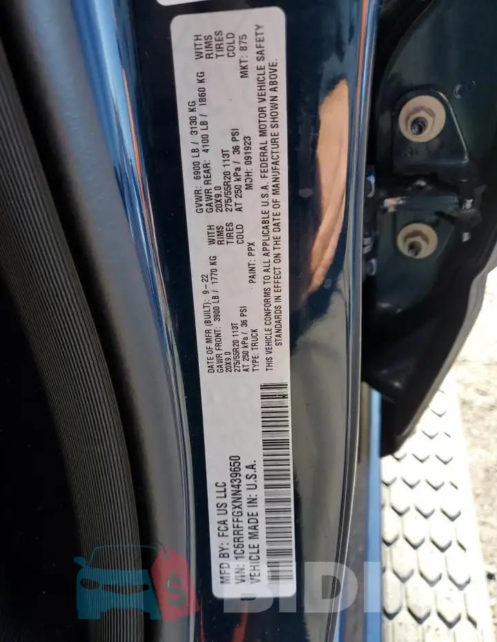 1C6RRFFGXNN439650 Photo# 12