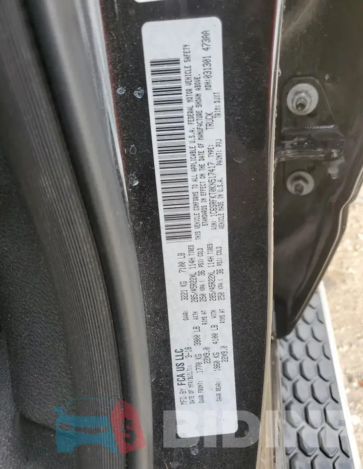 1C6SRFKT0KN517417 Photo# 13