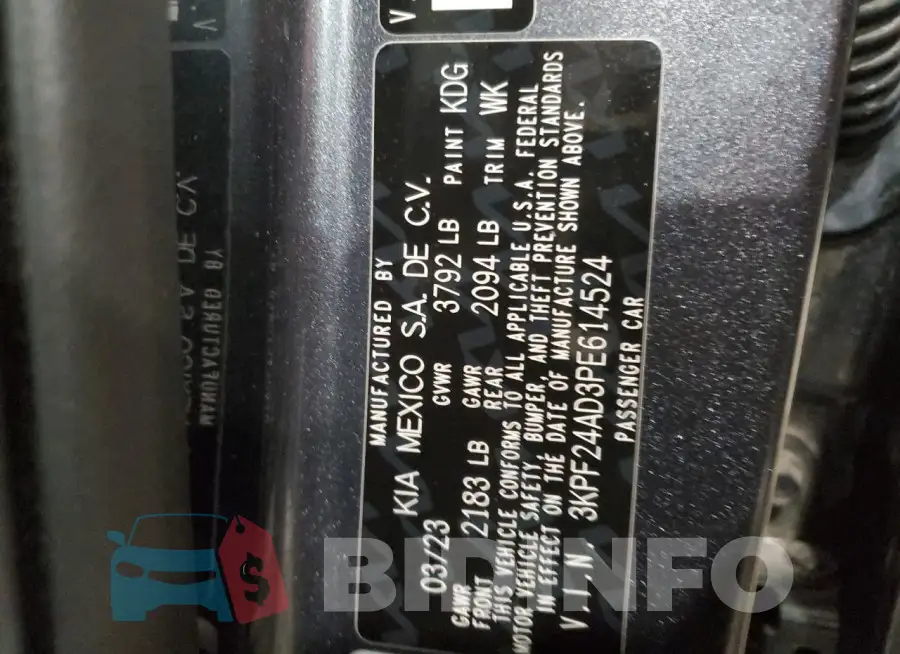 3KPF24AD3PE614524 Photo# 12