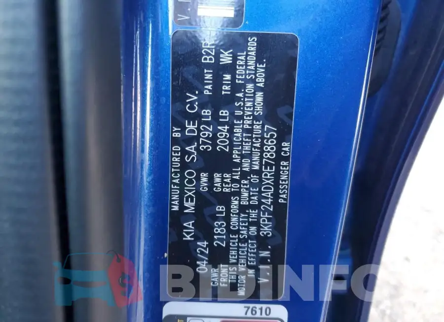 3KPF24ADXRE788657 Photo# 12