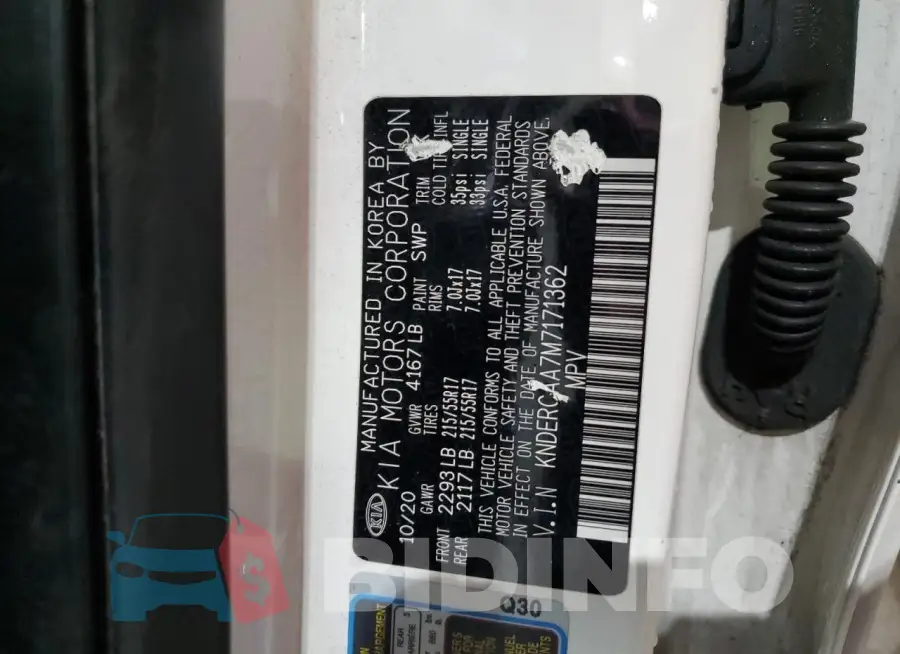 KNDERCAA7M7171362 Photo# 13