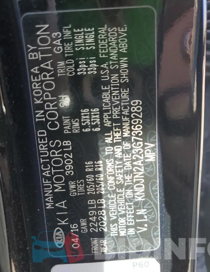 KNDJN2A23G7369289 Photo# 13