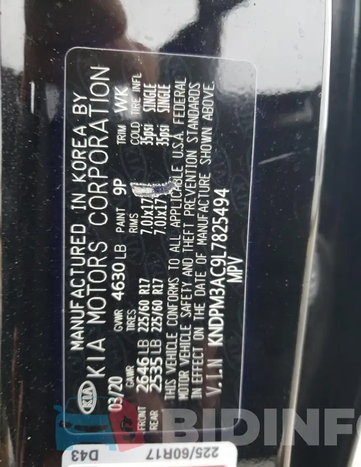 KNDPM3AC9L7825494 Photo# 13