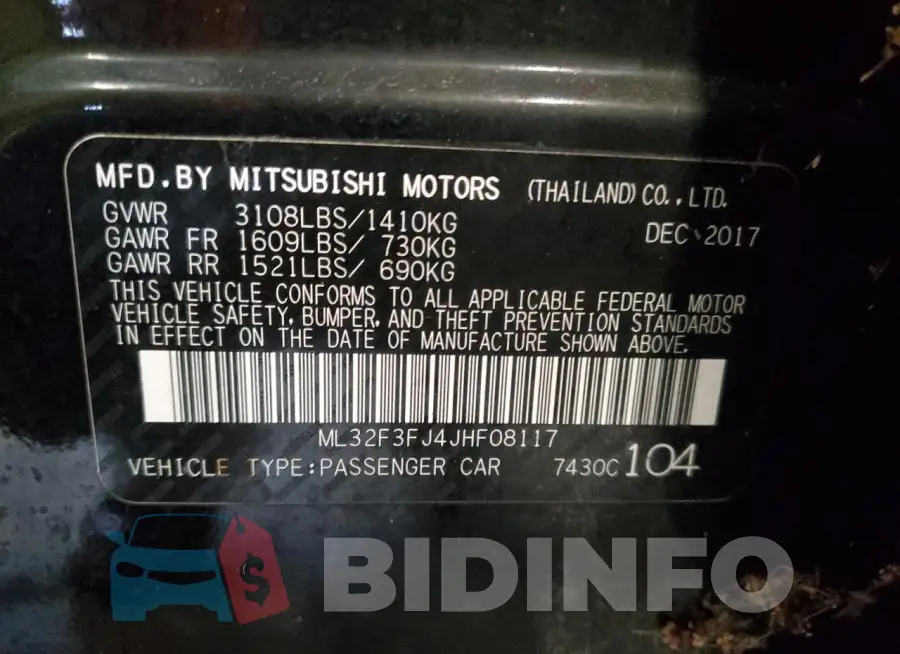ML32F3FJ4JHF08117 Photo# 12