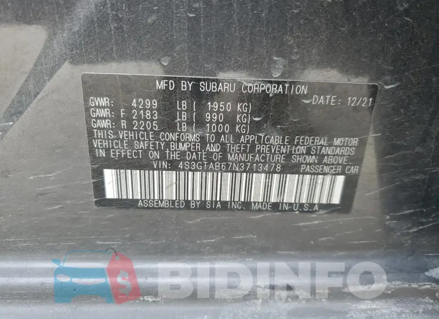 4S3GTAB67N3713478 Photo# 13