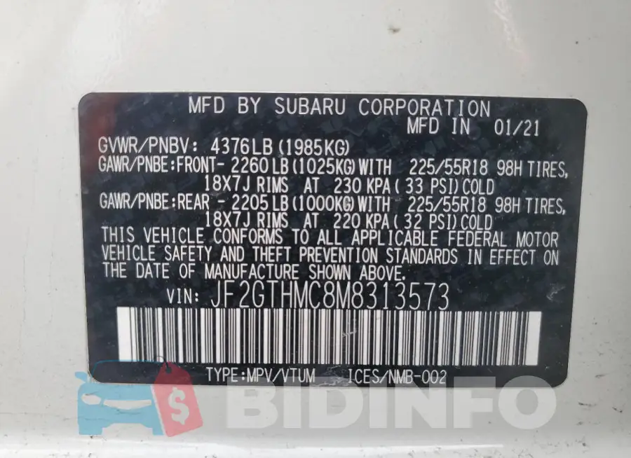 JF2GTHMC8M8313573 Photo# 13