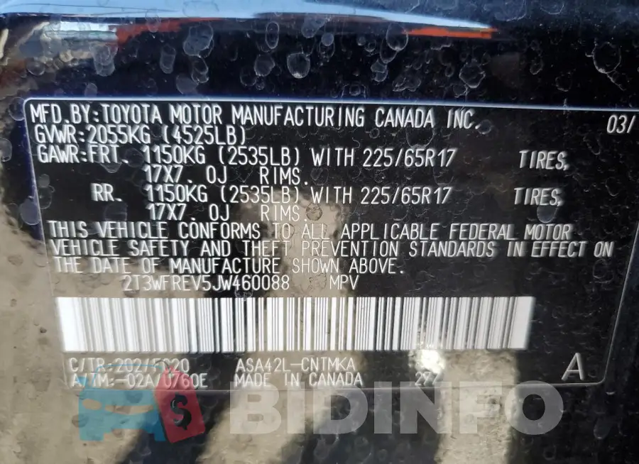 2T3WFREV5JW460088 Photo# 13