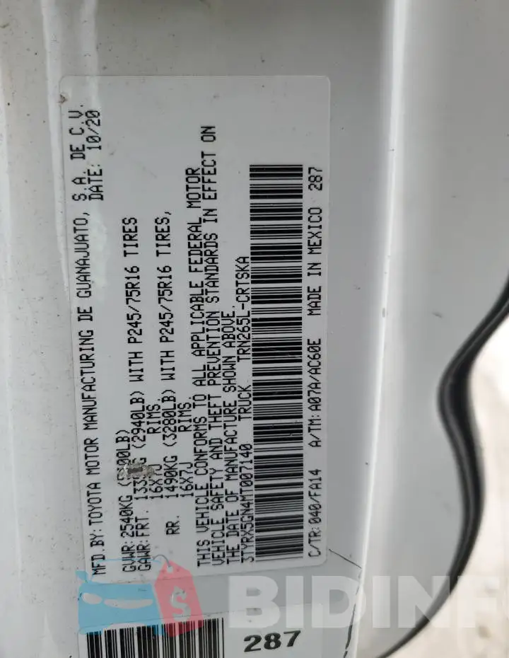 3TYRX5GN4MT007140 Photo# 12