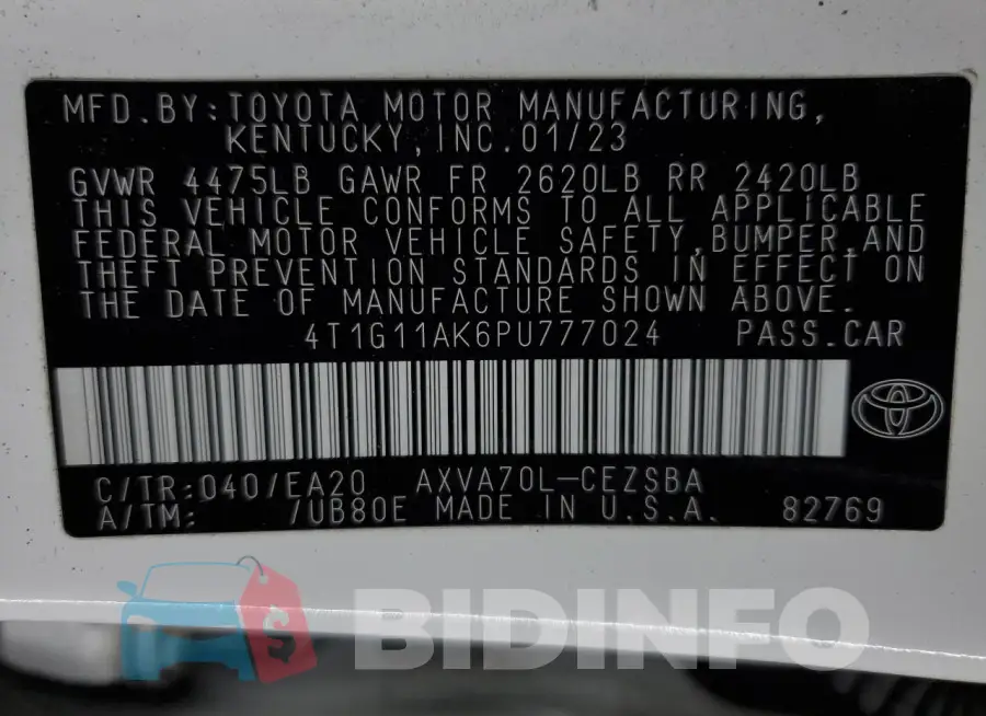 4T1G11AK6PU777024 Photo# 12